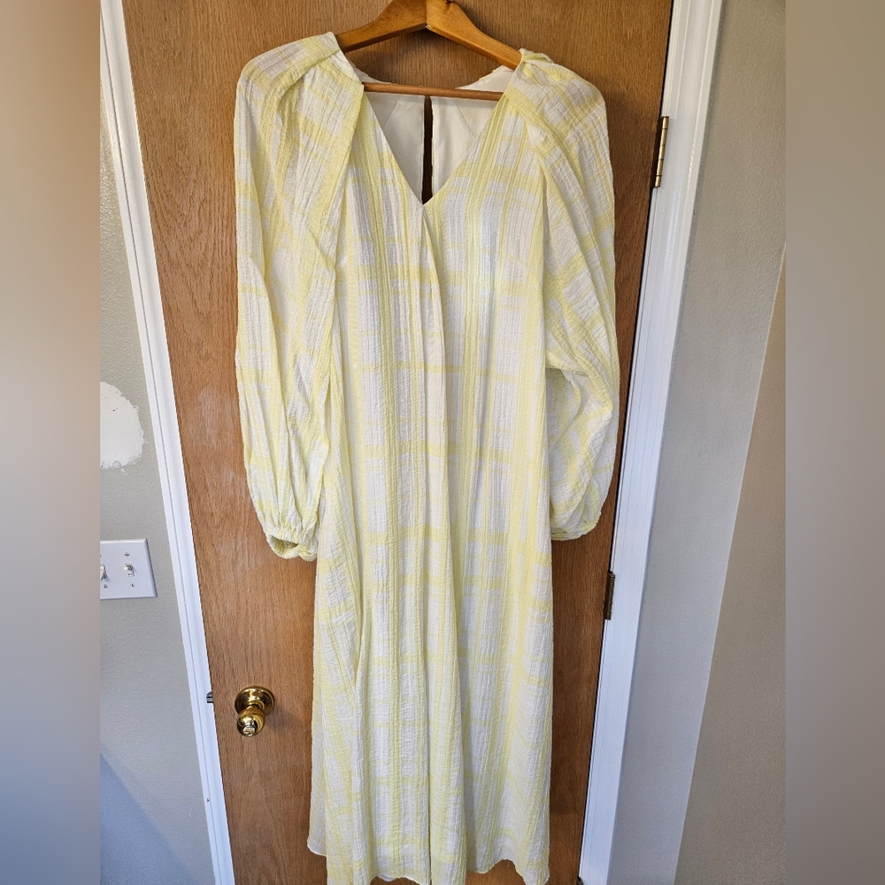 ASOS Edition Yellow and White Midi Dress